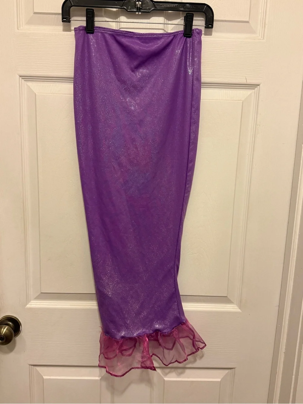 Purple Mermaid Skirt with Ruffled Hem